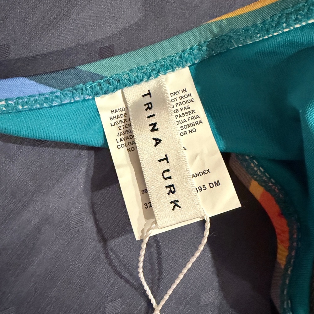 BNWT Trina Turk Colorful Chevron Bikini Top - Picture 9 of 13